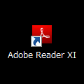 AdobeReaderを開く。